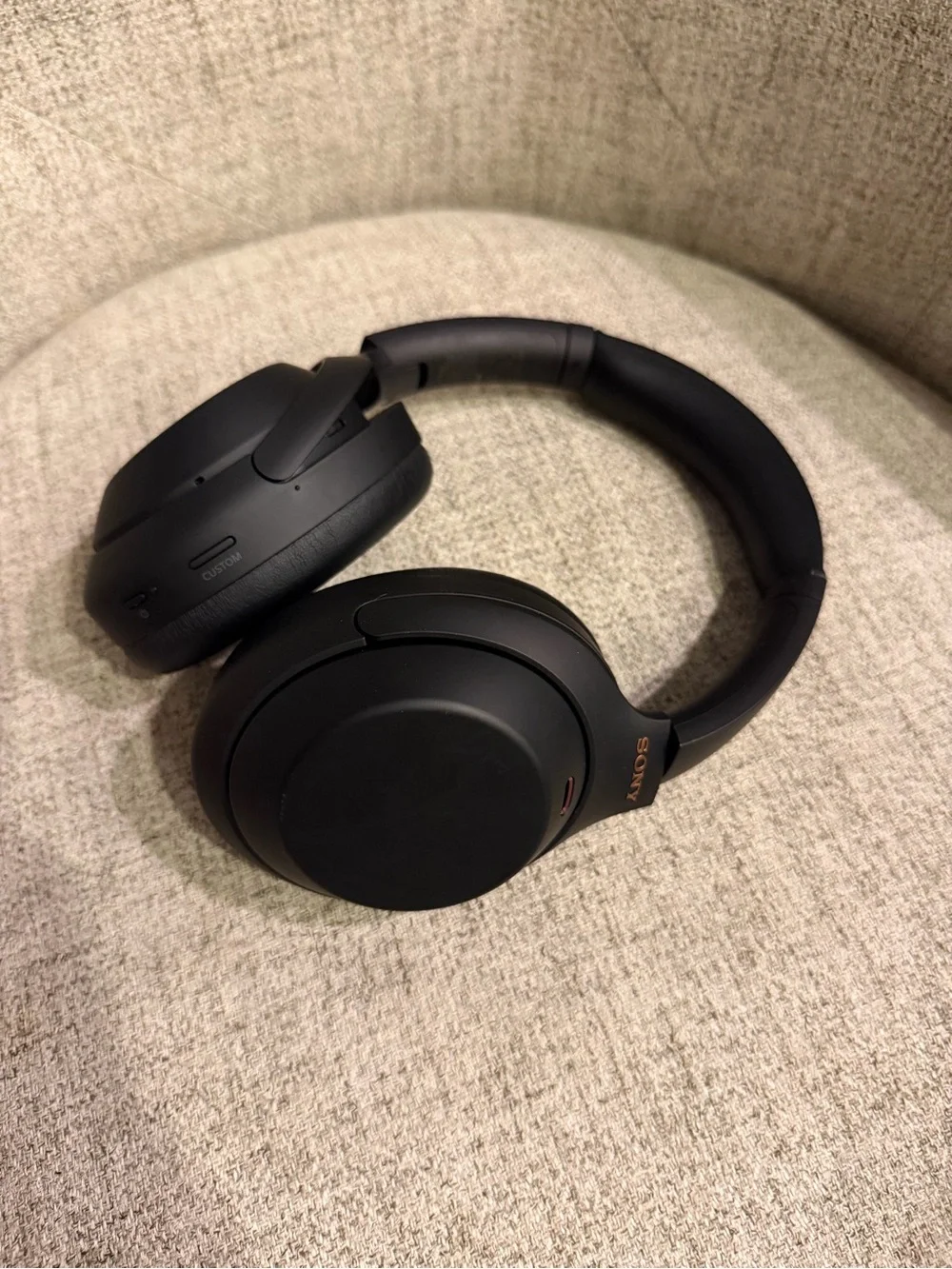 Sony Black Over-Ear Wireless Headphones with Copper Accents